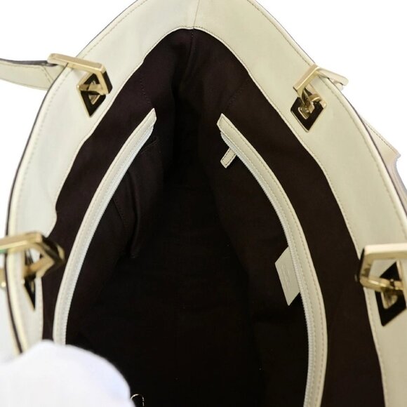 GUCCI Logo GG Pattern Shoulder Bag Canvas Leather Brown White GHW 76EE101 - Picture 9 of 14